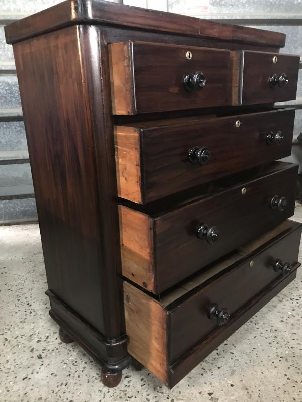 Large Victorian Mahogany chest of drawers.