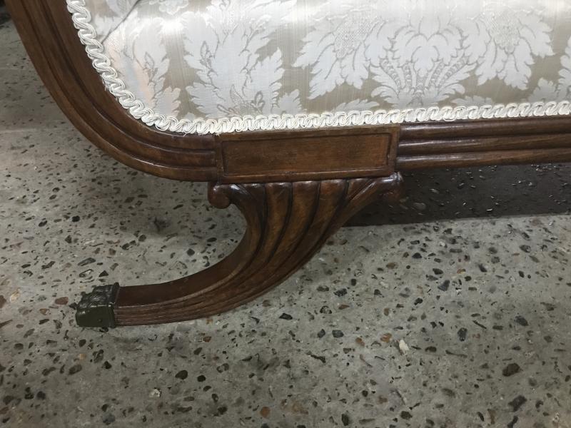 Beautiful Regency style sofa with scroll arms