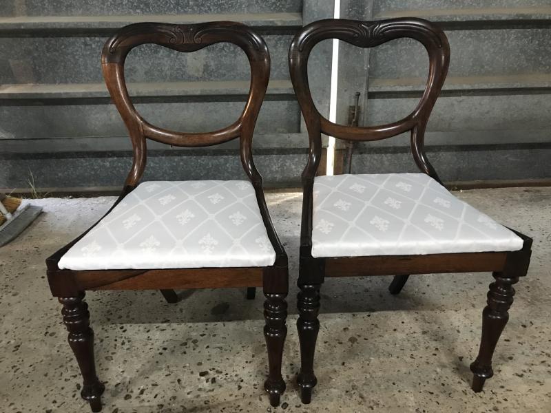 Pair of Victorian Rosewood chairs.