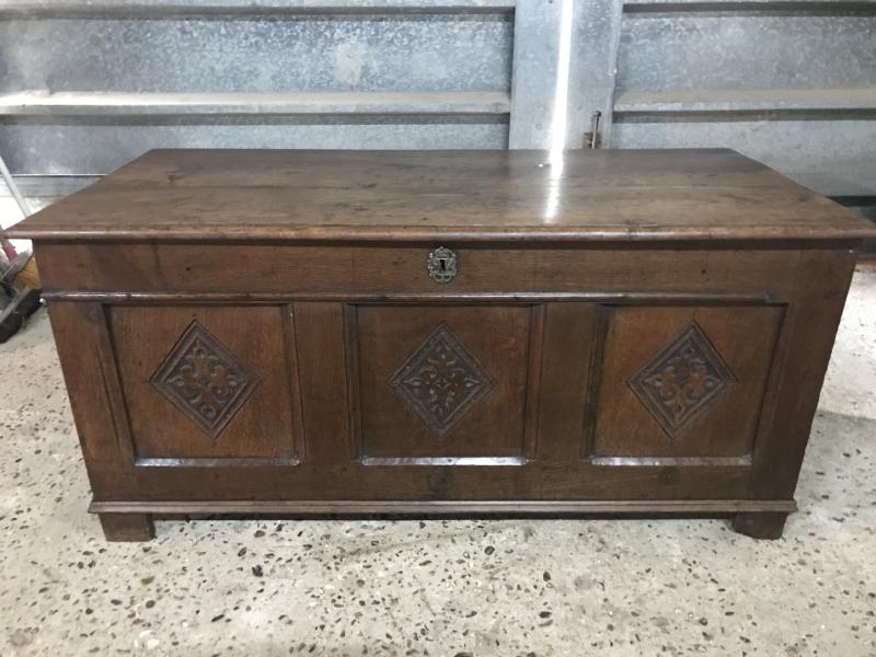 17th century oak coffer