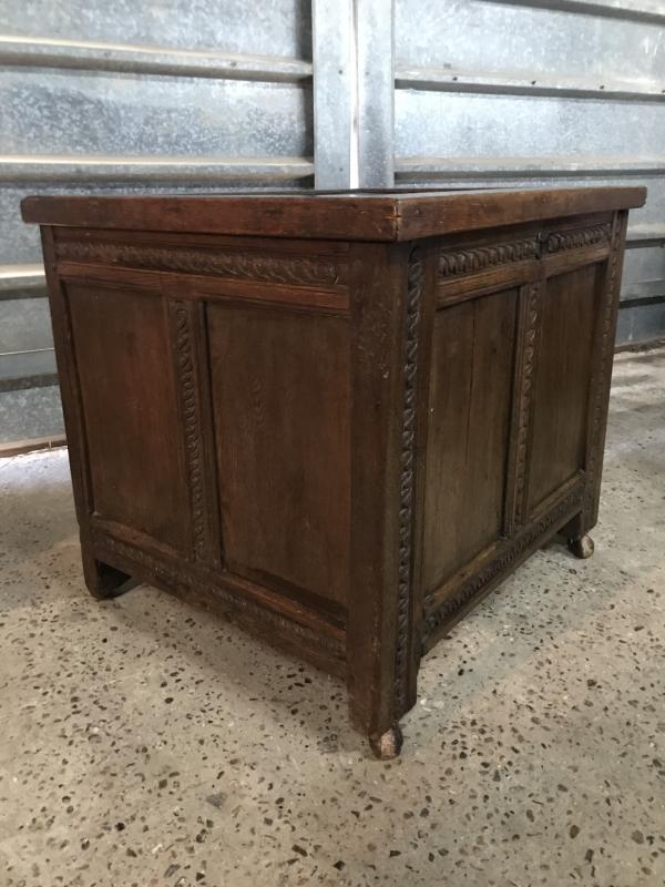 17th century estate made oak coffer