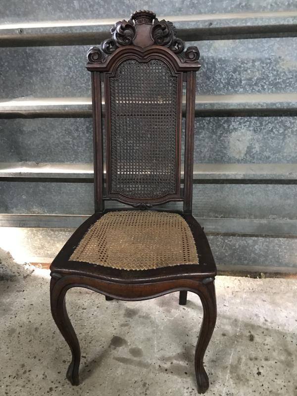Regency cane hall chair