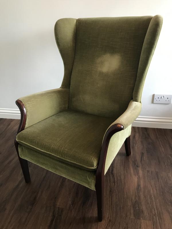 Early Parker Knoll pk750 Froxfield wing back chair.