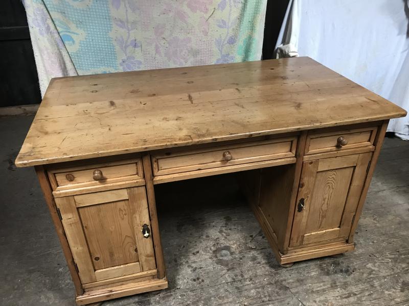 Large Antique French pine desk