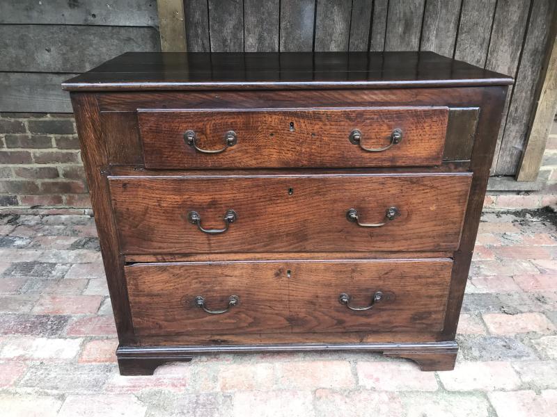 Antique French oak chest of drawers