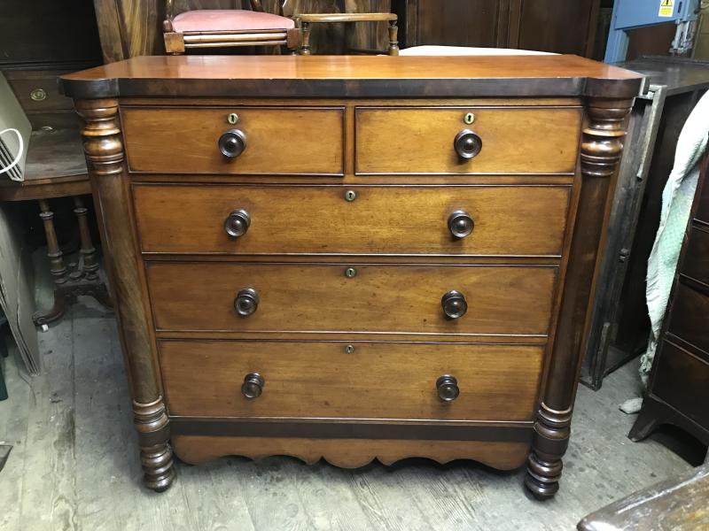 Large Victorian Mahogany chest of drawers.