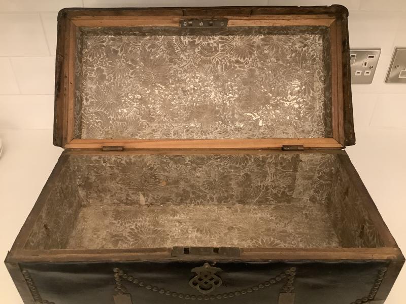 George 111 leather and brass campaign / coaching trunk