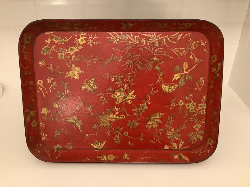 Regency Henry Clay Papier Mache chinoiserie tray .