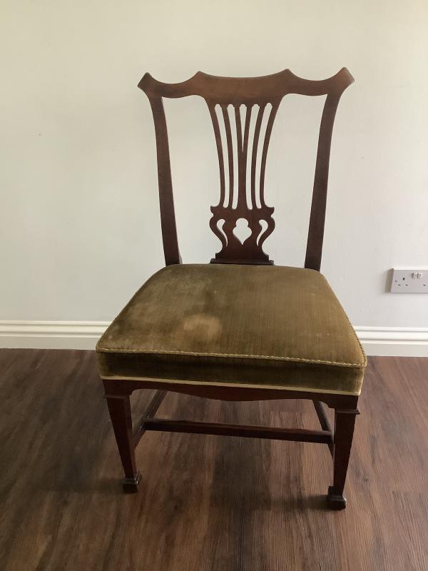 Mid 18th century Mahogany side chair .