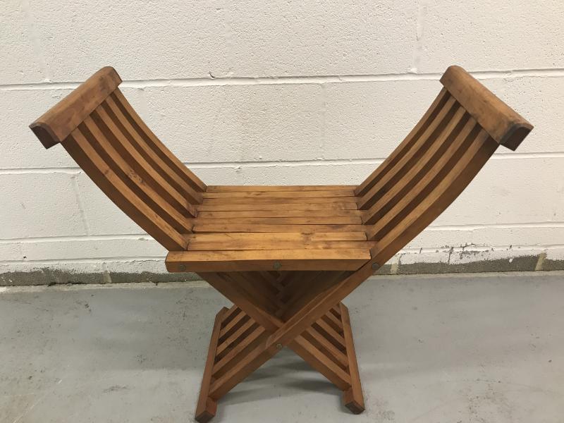 Vintage Savonarola / campaign folding chair.